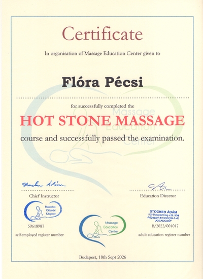 Hot stone massage - Nyugati Massage Studio